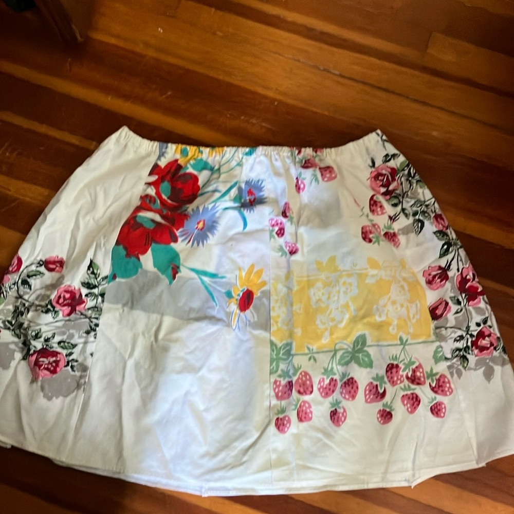 Floral Patchwork Skirt - Multicolor